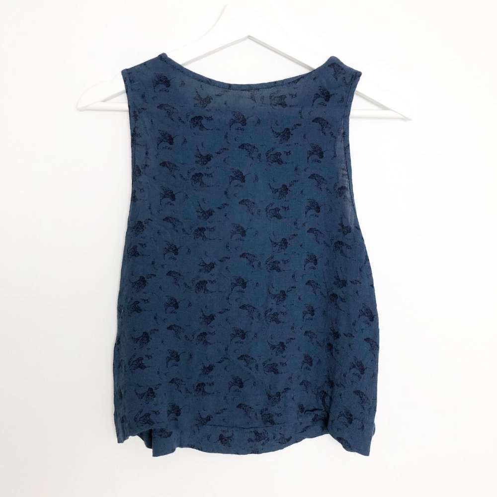 Free People Look Through Crinkle Keyhole Tank  Top - Picture 6 of 8